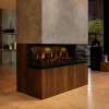 electric fire installed in home
